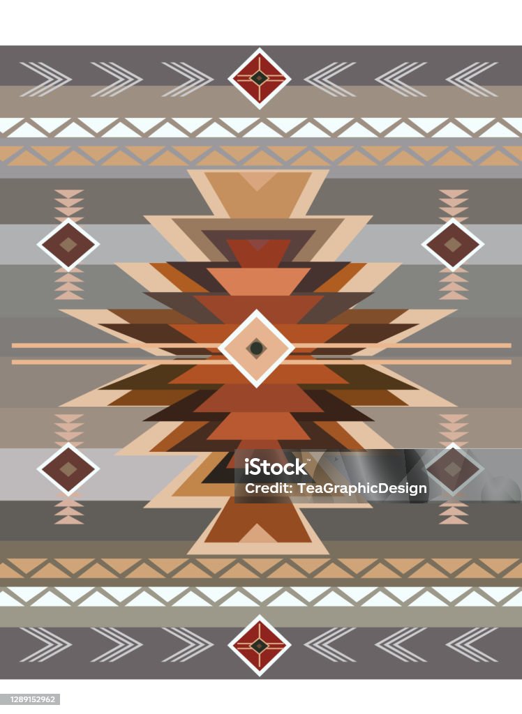 Native Grey Design Native American Pattern Grey And Brown Color Vector Background Stock ...