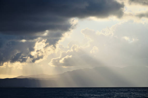 istock Sunset at Mediterranean sea, Greece. 1289153412