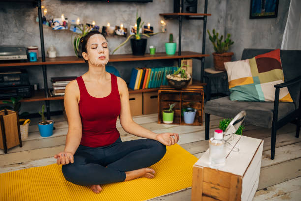 istock Put all negative thoughts and worries by side and enjoy a calming effect of meditation 1289160841