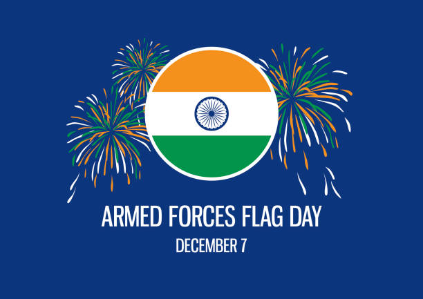 armed forces flag day of india vektor - indian flag india flag celebration stock-grafiken, -clipart, -cartoons und -symbole