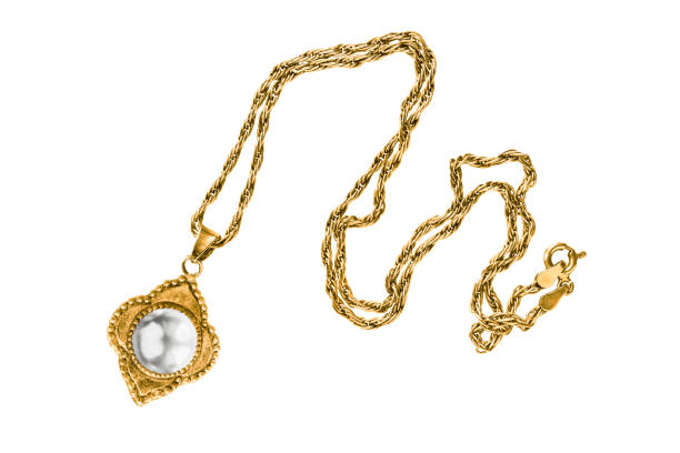 istock Gold necklace isolated 1289163973
