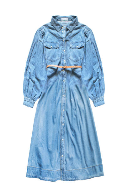 Denim dress isolated