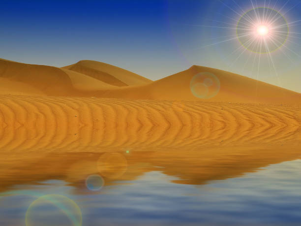 istock desert  sand and reflection in the water 1289168004