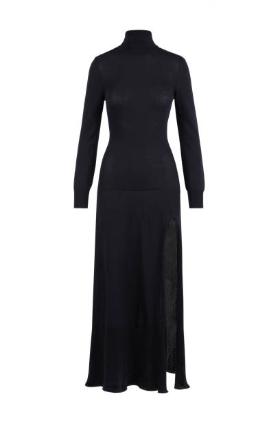 istock Festive black dress with long sleeves 1289168111