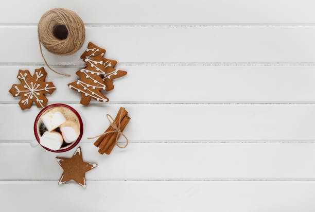 istock Gingerbread man bathing in cup of hot chocolate 1289169385