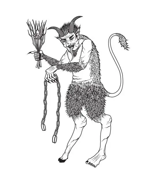 Vector illustration of Krampus