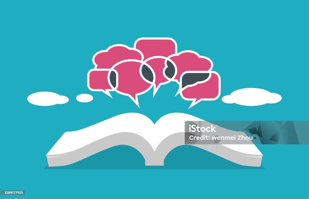 Message Book Cartoon Message Stock Illustration - Download Image Now - Book, Talking ...