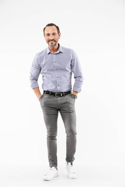 istock Handsome smiling adult man. 1289187372