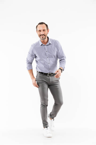 istock Handsome smiling adult man. 1289187449