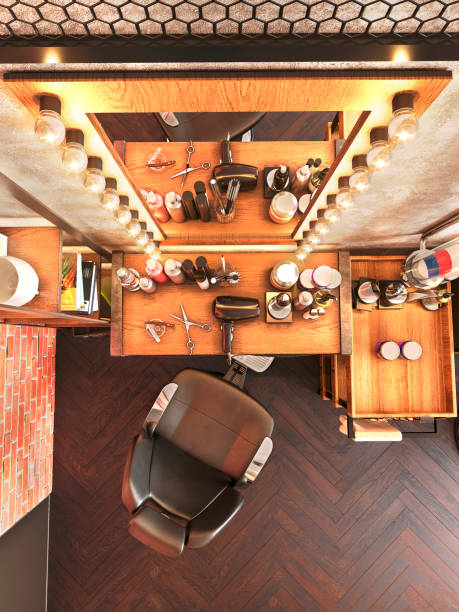 istock barbershop working place interior 3d illustration 1289190335