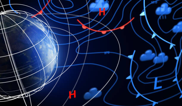 Previsioni meteo e Terra - foto stock