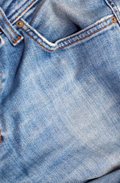 istock Texture of blue jeans textile close up 1289190439