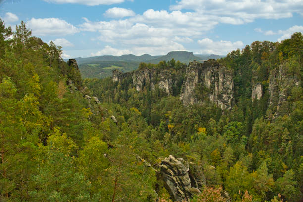 istock Saxon Switzerland is a unique natural wonder in 1289194694