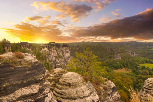 istock Saxon Switzerland is a unique natural wonder in 1289194787