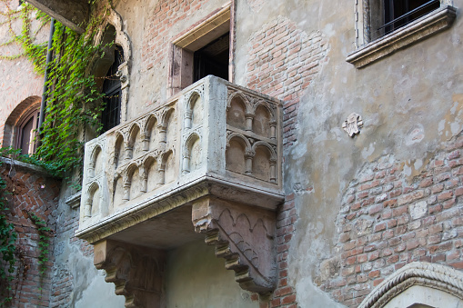 Balcony of Juliet's house in Verona, Italy