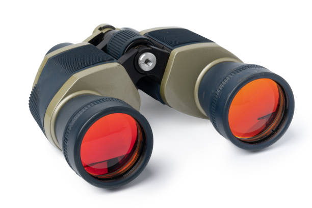 istock Pair of binoculars isolated on white background 1289203650