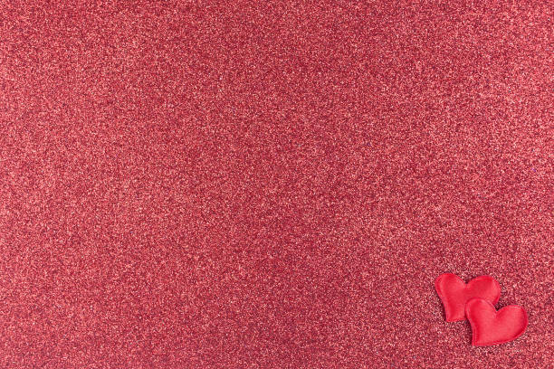 istock Red heart shape on glitter background, love concept for Valentine's Day 1289203900