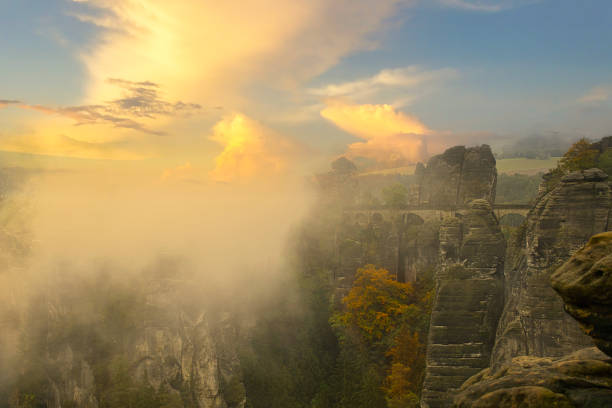 istock Saxon Switzerland is a unique natural wonder in 1289205233