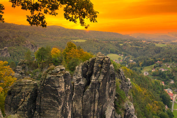 istock Saxon Switzerland is a unique natural wonder in 1289207536