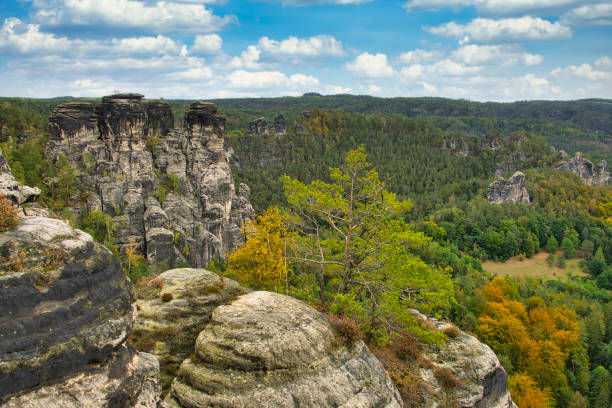 istock Saxon Switzerland is a unique natural wonder in 1289207659