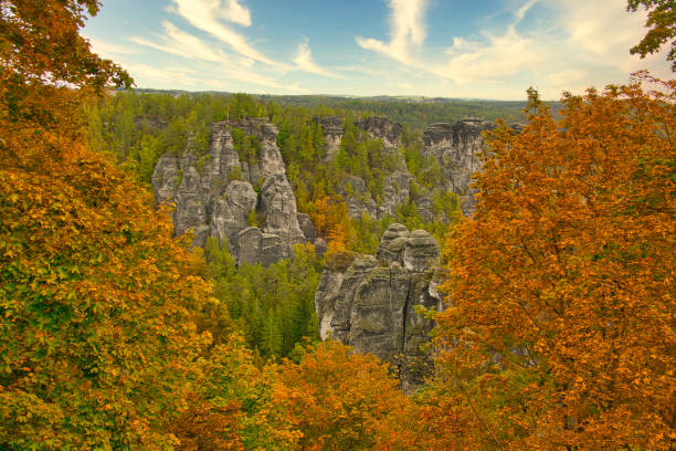 istock Saxon Switzerland is a unique natural wonder in 1289207847
