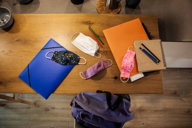 istock School supplies and protective masks during Coronavirus pandemic. 1289214964