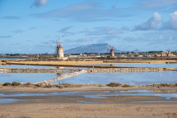 istock Salt Pans near Marsala, Sicily, Italy 1289215600