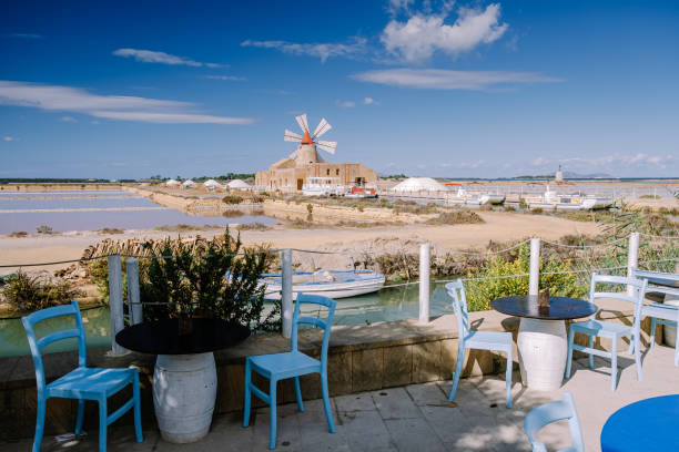 istock Salt Pans near Marsala, Sicily, Italy 1289216561