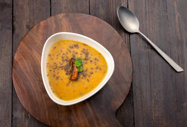 istock Traditional Indian lentils soup or yellow dal 1289218626
