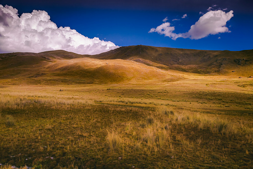 Valley of Carpa in Pachacoto idyllic landscape, south of Huaraz, near Pastoruri Glacier - Ancash Andes, Peru