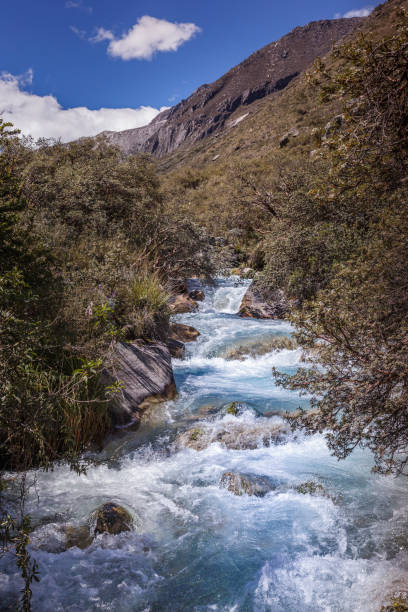 istock Dramatic valley with strong river stream - Cordillera Blanca - Ancash Andes, Peru 1289221198