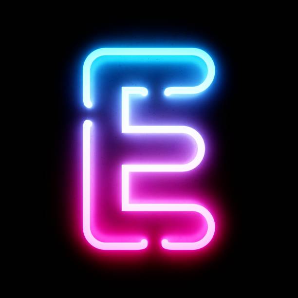 istock 3D Rendering Bleu and Pink Neon Lights Font on dark background 1289222562