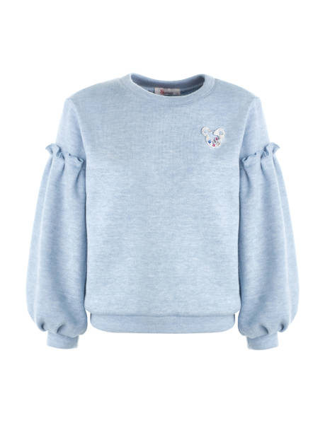 istock warm knitted jacket for girls in blue 1289230620