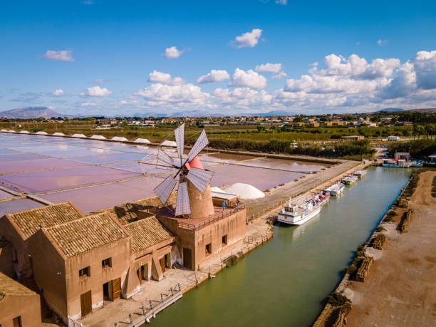 istock Salt Pans near Marsala, Sicily, Italy 1289231537