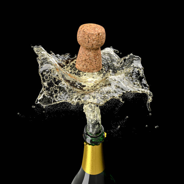 istock 3d render of a bottle of champagne that is uncorked 1289236334