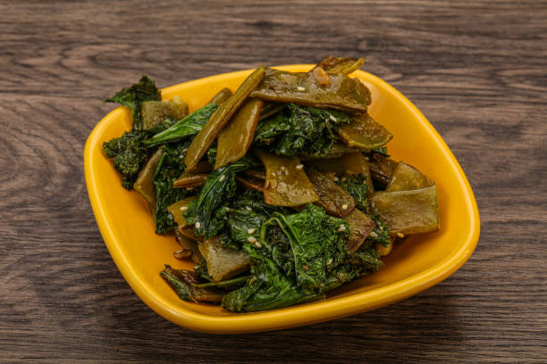 istock Vagan cuisine with roasted green bean 1289239937