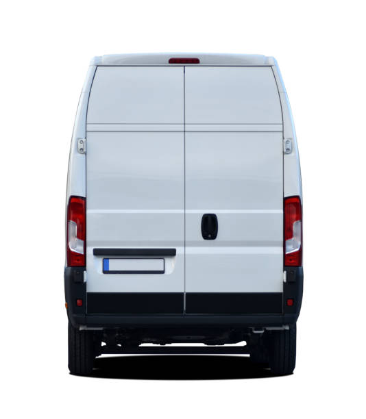 istock White delivery van isolated on white background 1289240016
