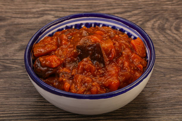 istock Eggplant saute with tomato and herbs 1289240145