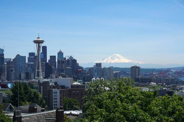 istock Seattle skyline with Mt Rainier in the background 1289242620