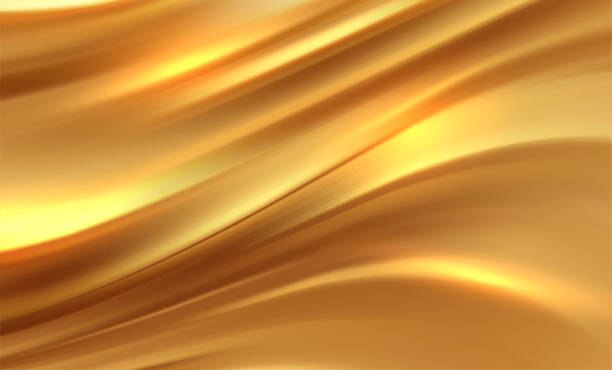 ilustraciones, imágenes clip art, dibujos animados e iconos de stock de hermoso satén de oro. fondo drapery. ilustración vectorial - satin red silk backgrounds