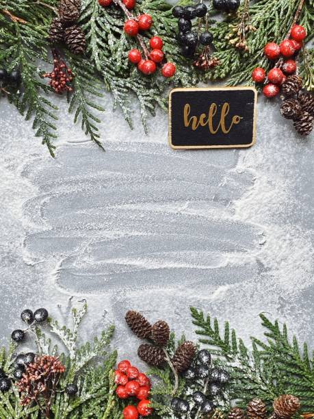 istock Merry christmas and merry new year concept with greeting board with text Hello 2021 1289245021