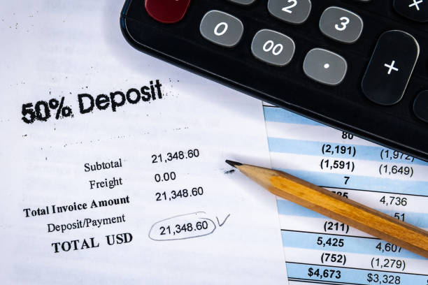 istock Business composition. Financial analysis - income statement, business plan 1289245626