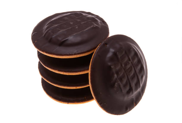 istock chocolate biscuit cookies with orange jam isolated 1289250849