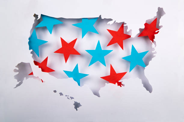 istock USA map made from cut papers with stars 1289252920