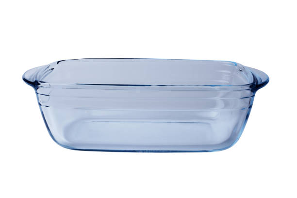 istock Empty glass cooking tray. Isolated on a white background 1289252924