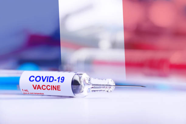 COVID-19, coronavirus vaccinations in France stock photo