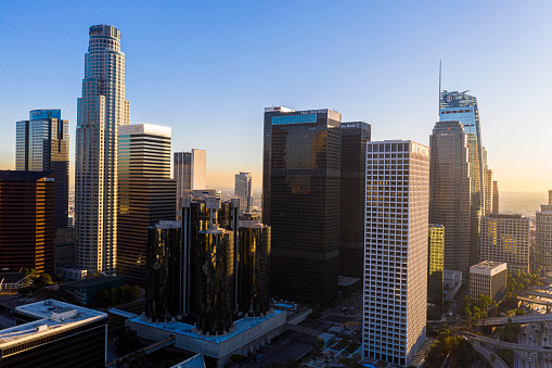 Sunset video of Los Angeles Skyline
