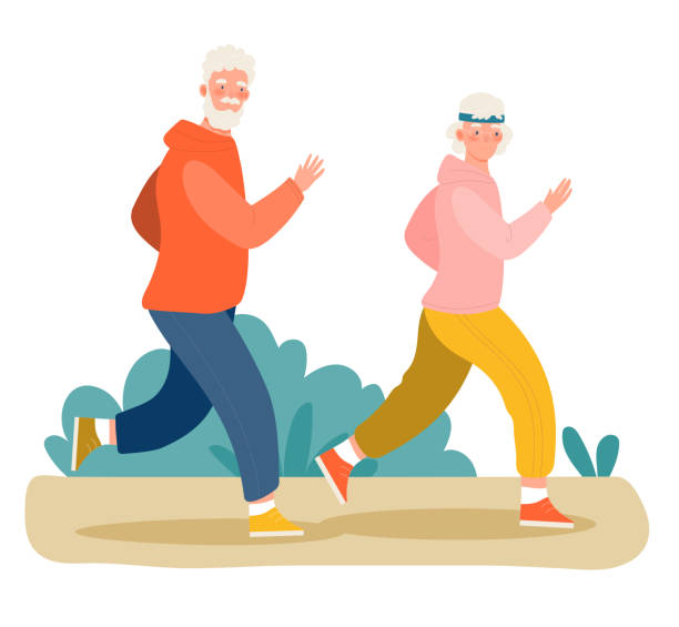 810+ Happy Old People Running Illustrations, Royalty-Free Vector ...