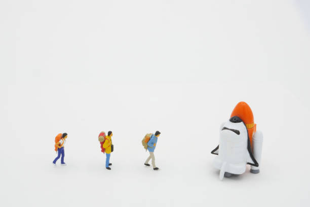 istock Travelers lining up to go on a space trip on the Space Shuttle 1289262511