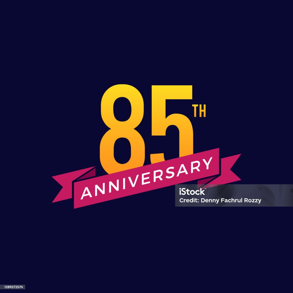 85th Celebration Program Example 85th Years Anniversary Celebration Vector Illustration Design Template ...